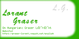 lorant graser business card